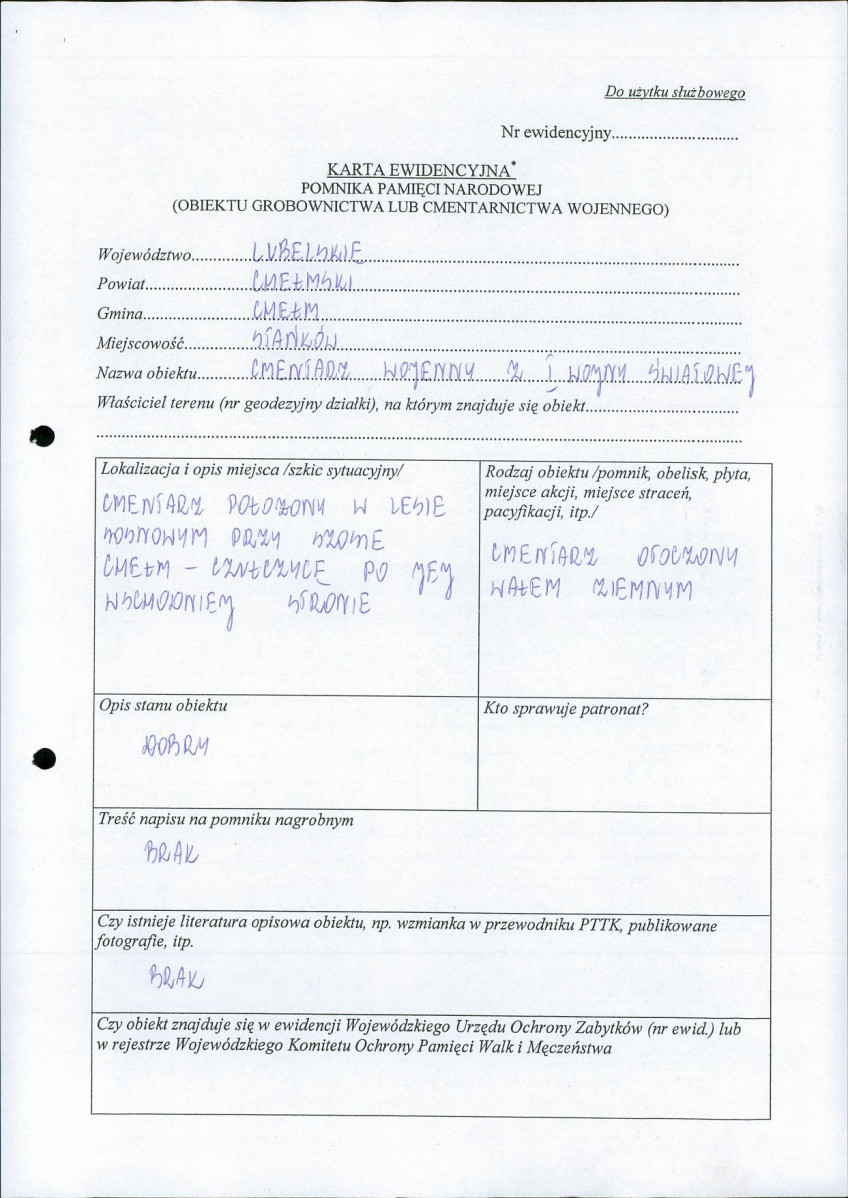 karta ewidencyjna, skan nr 3