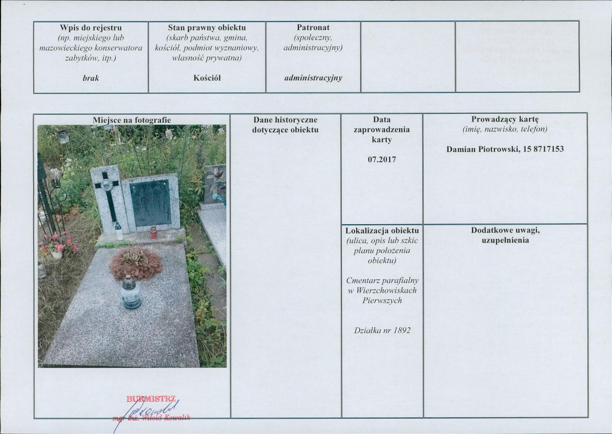 karta ewidencyjna, skan nr 4