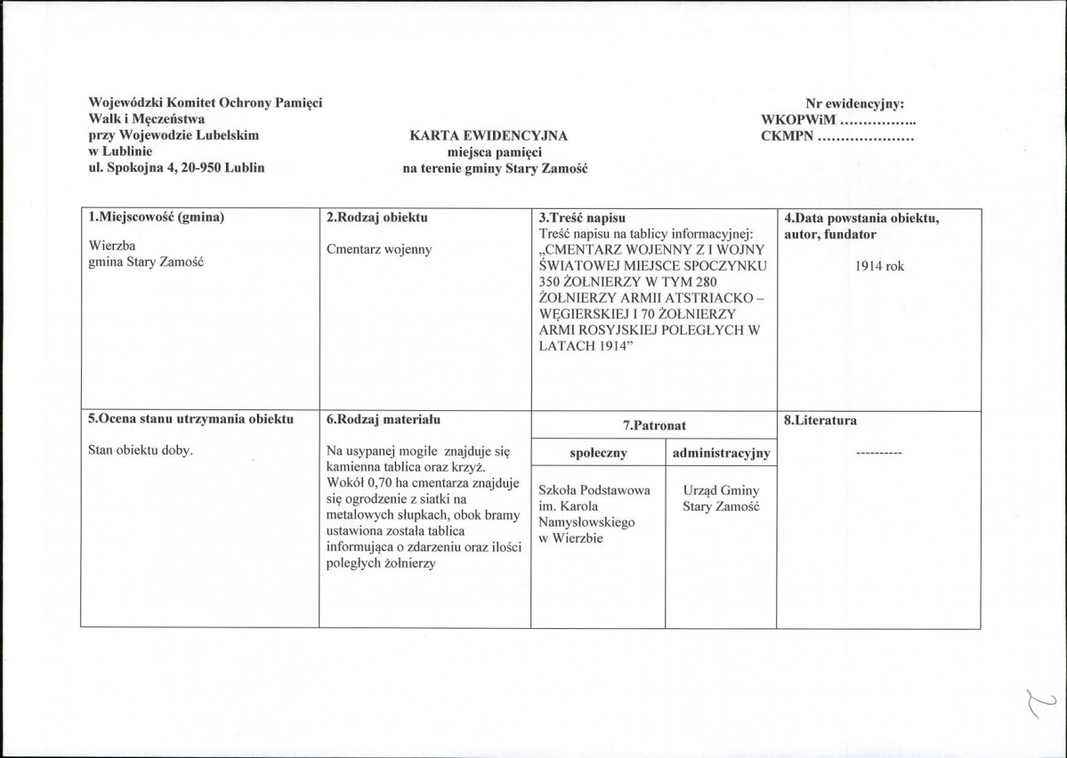 karta ewidencyjna, skan nr 1