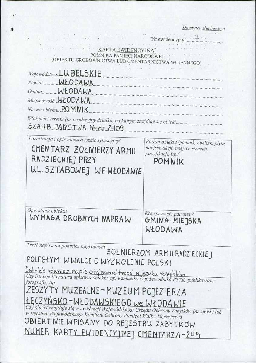 karta ewidencyjna, skan nr 5