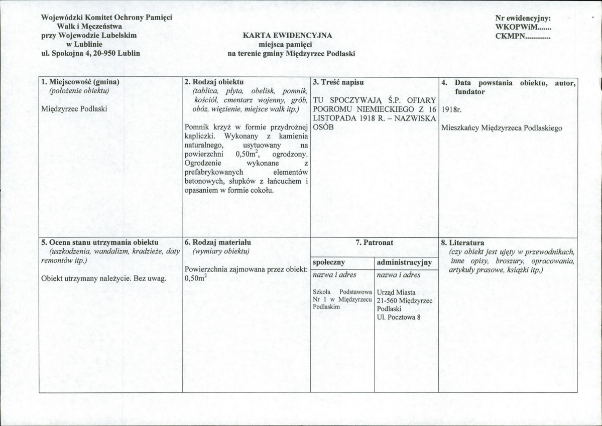 karta ewidencyjna, skan nr 1