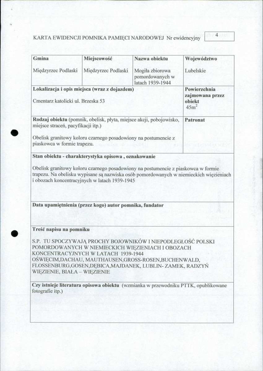 karta ewidencyjna, skan nr 1