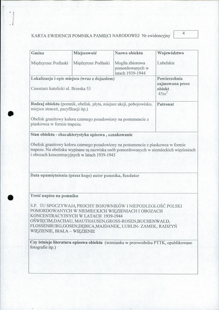 karta ewidencyjna, skan nr 5