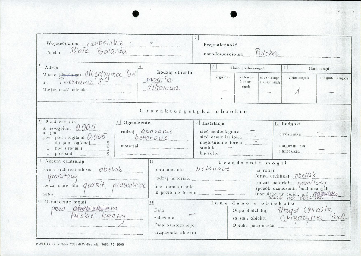 karta ewidencyjna, skan nr 2