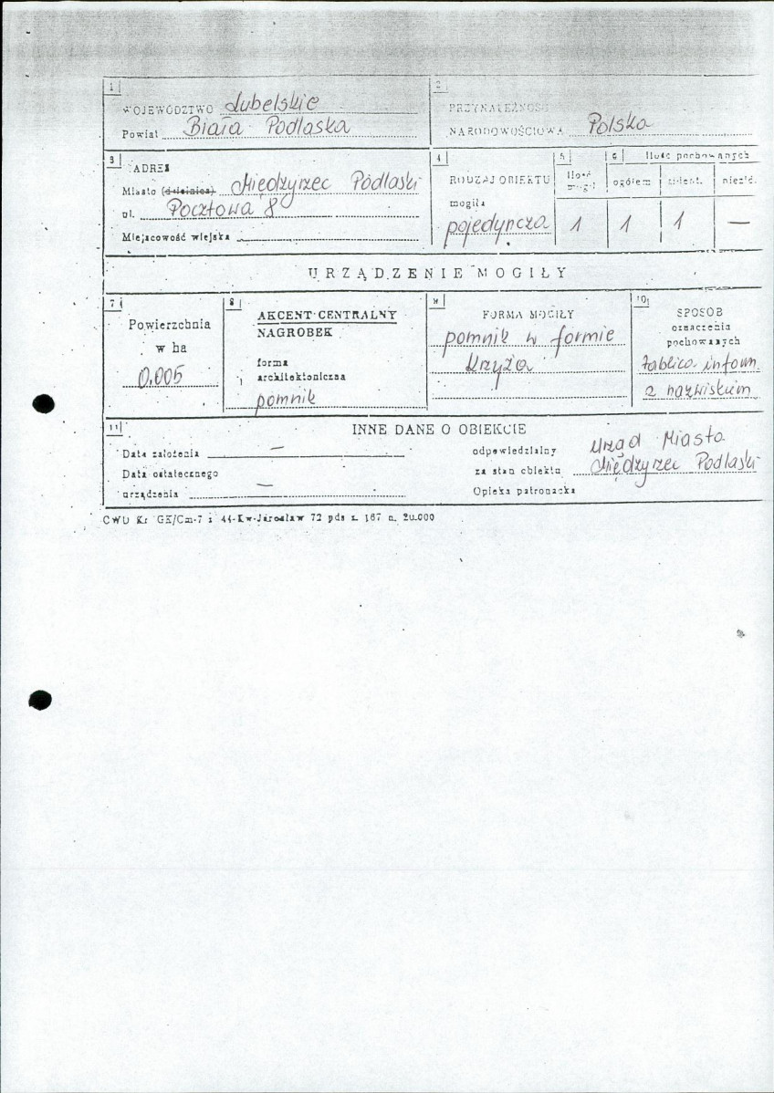 karta ewidencyjna, skan nr 3