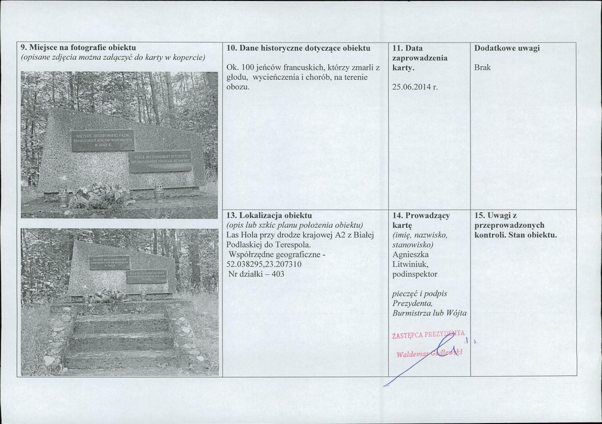 karta ewidencyjna, skan nr 2
