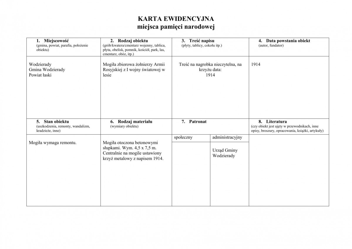karta ewidencyjna, skan nr 1