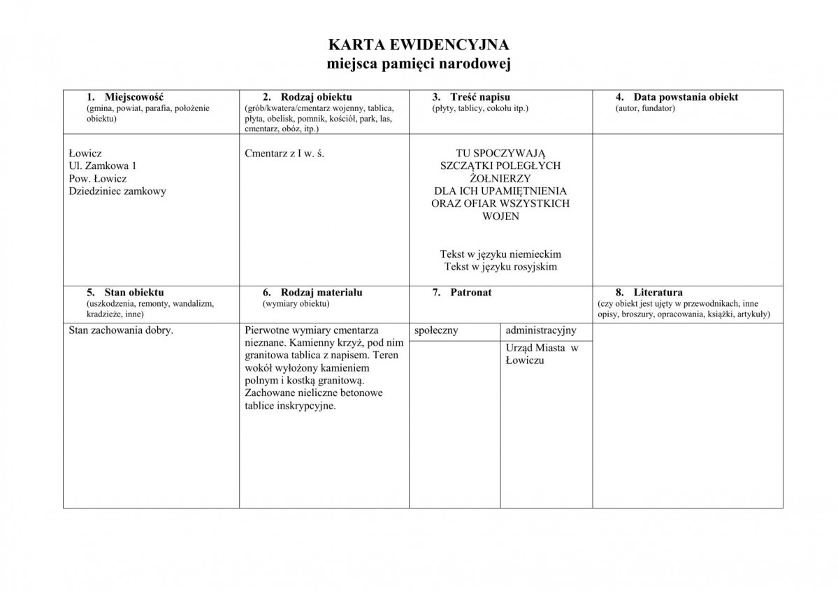 karta ewidencyjna, skan nr 1