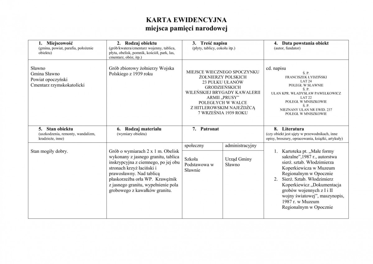 karta ewidencyjna, skan nr 1