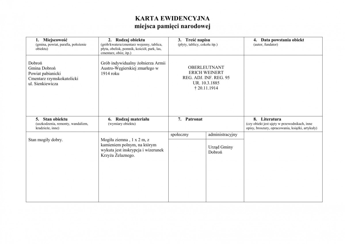 karta ewidencyjna, skan nr 1