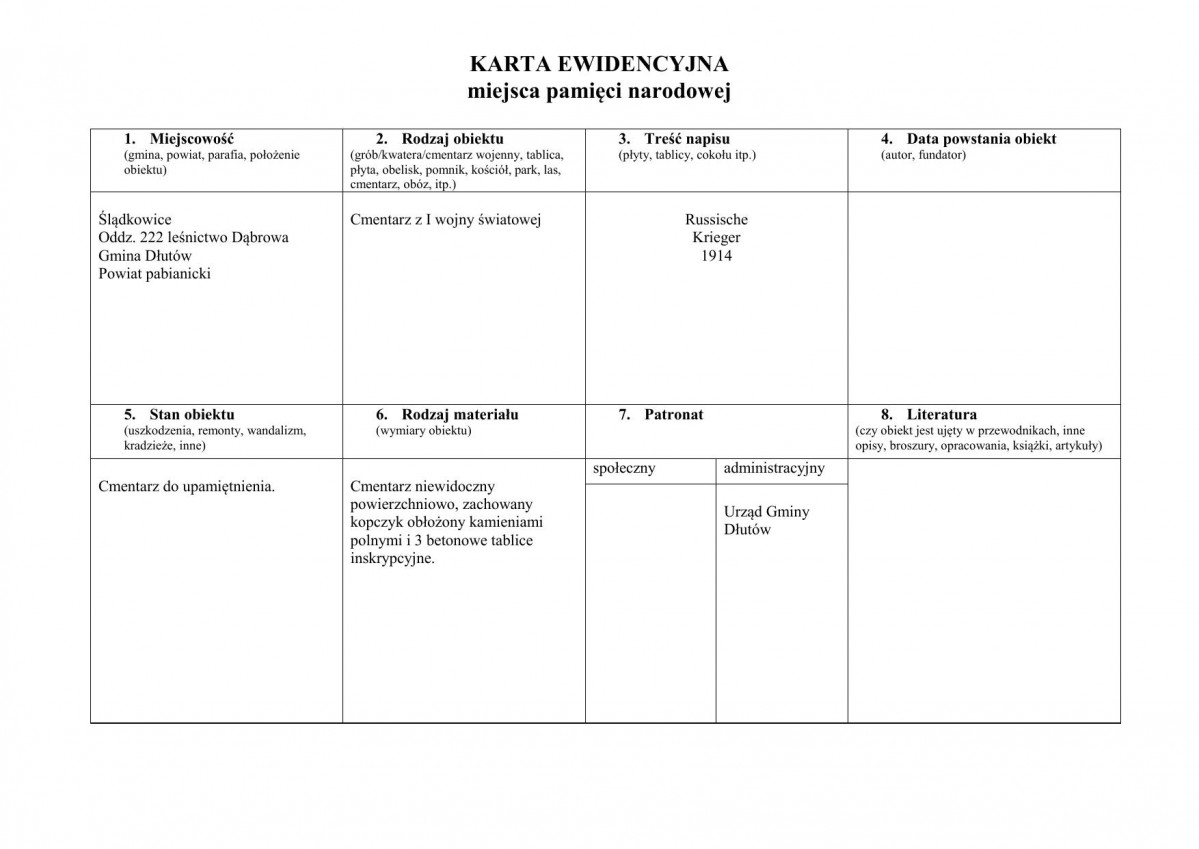 karta ewidencyjna, skan nr 1
