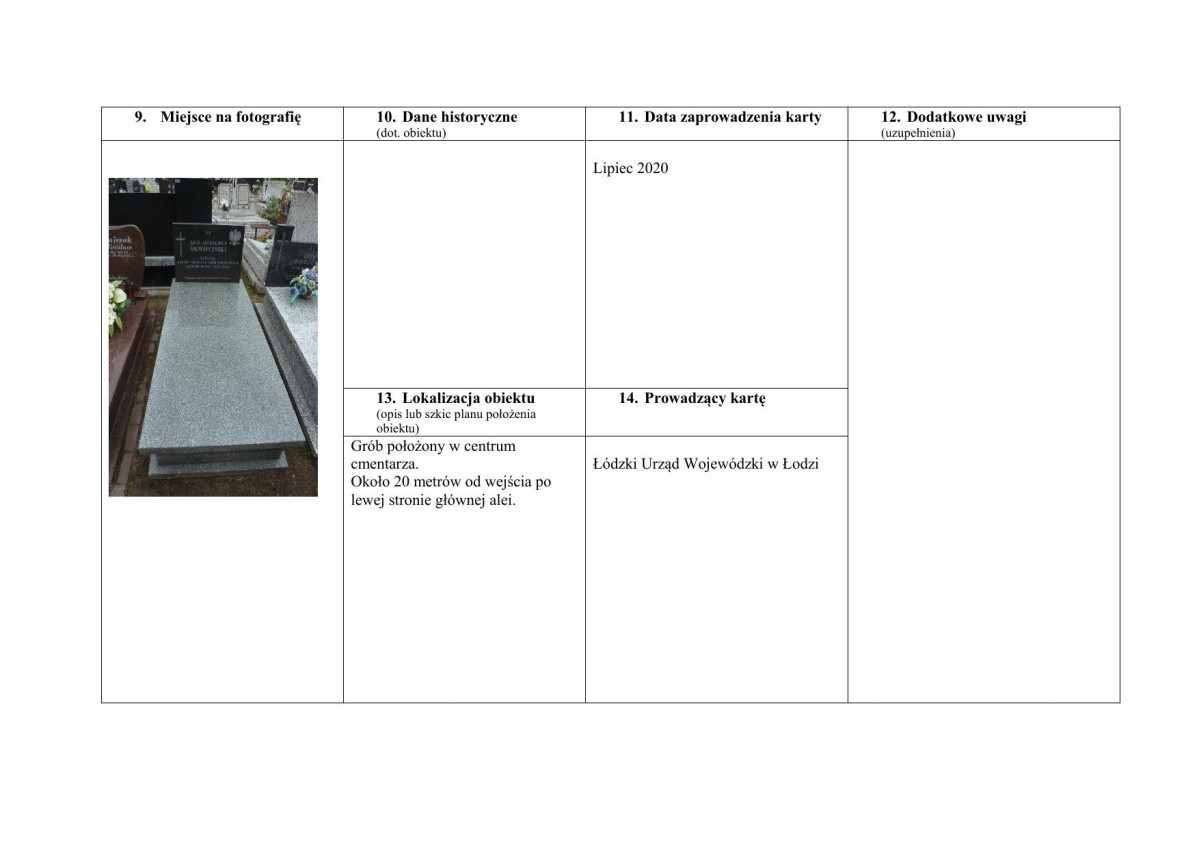 karta ewidencyjna, skan nr 2