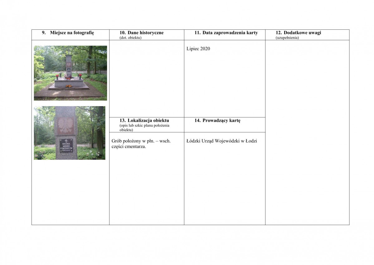 karta ewidencyjna, skan nr 2