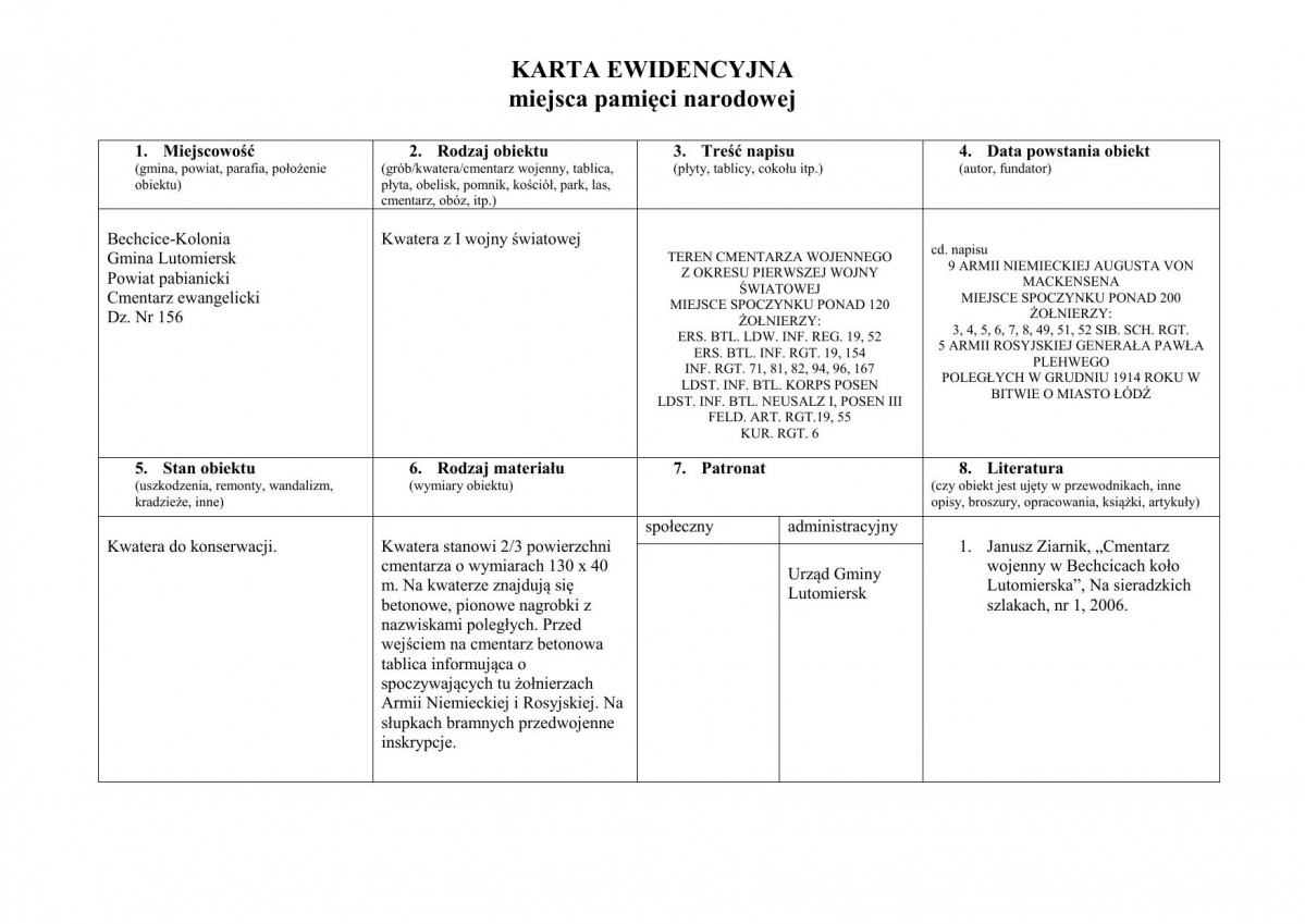 karta ewidencyjna, skan nr 1