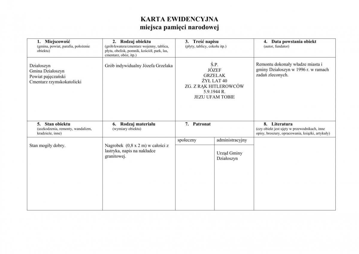 karta ewidencyjna, skan nr 1