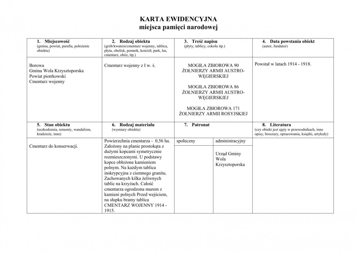 karta ewidencyjna, skan nr 1