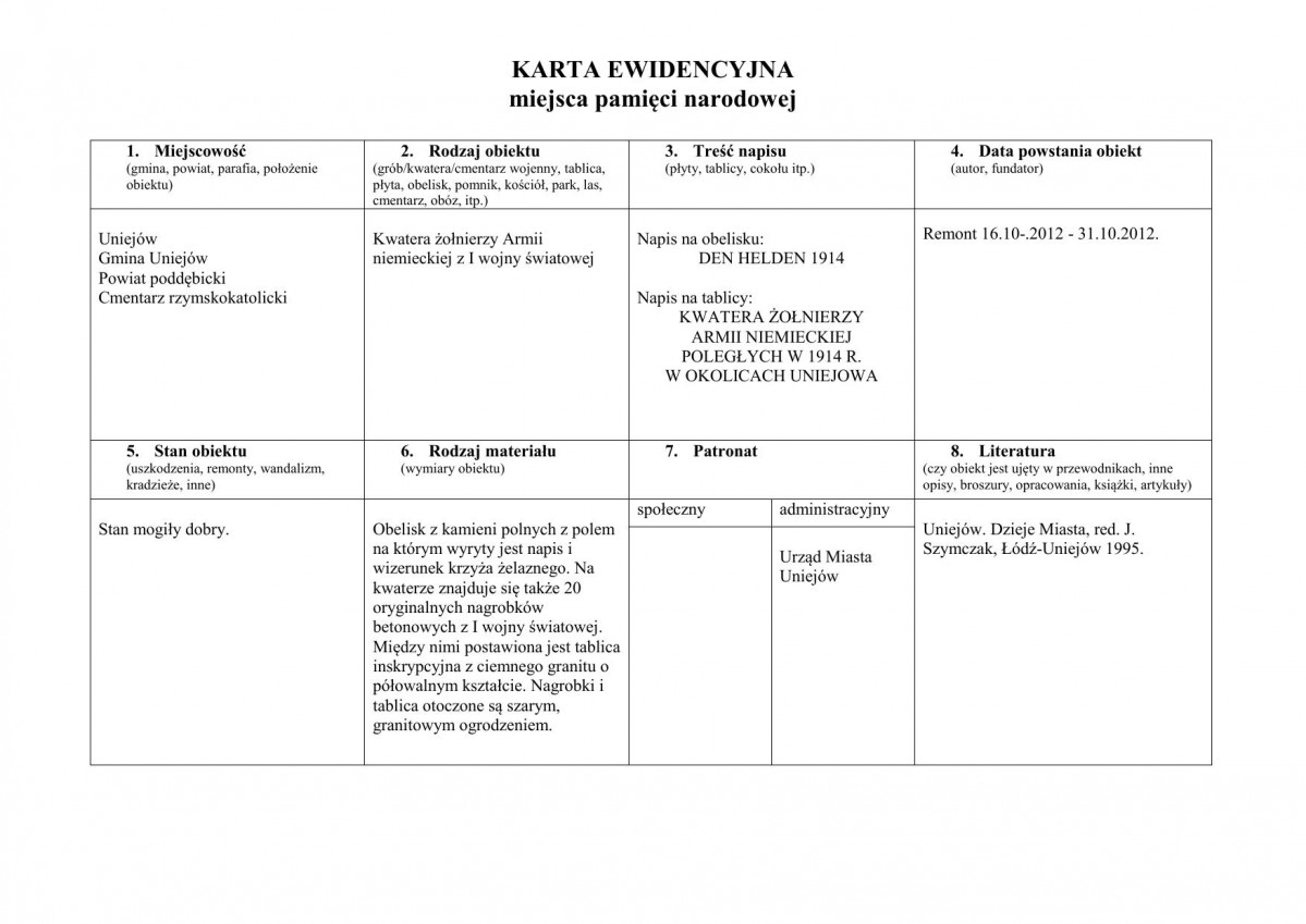 karta ewidencyjna, skan nr 1
