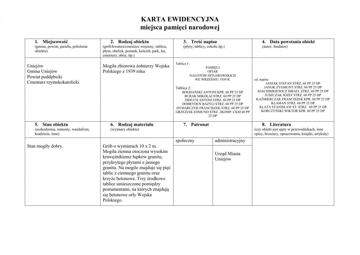 karta ewidencyjna, skan nr 1