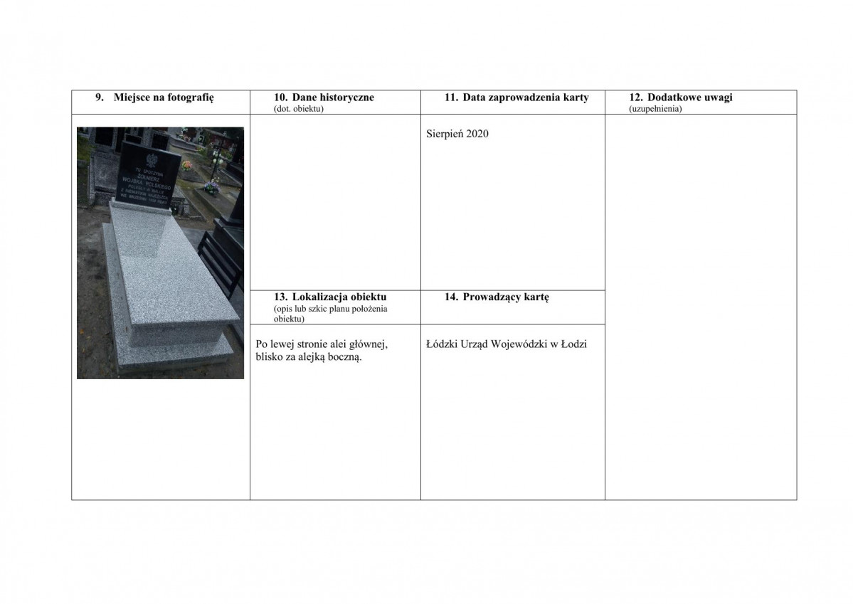 karta ewidencyjna, skan nr 2