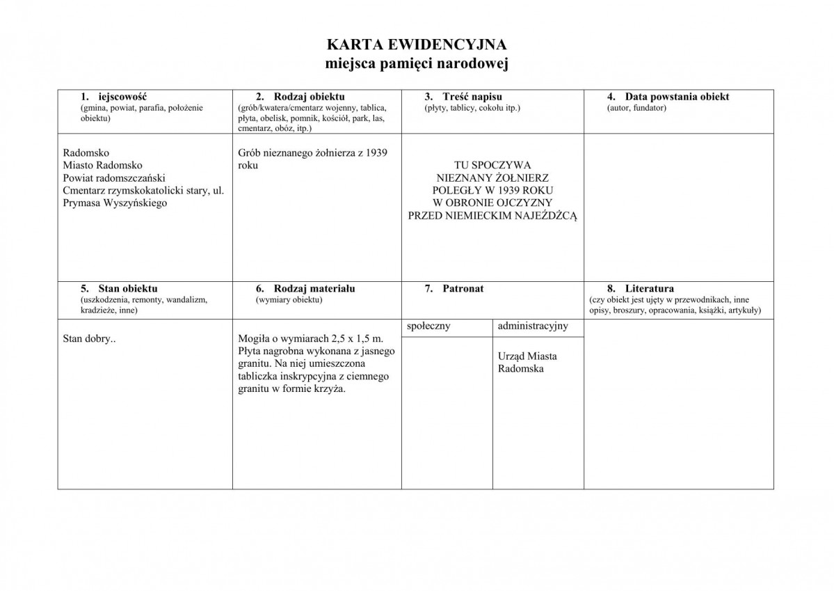 karta ewidencyjna, skan nr 1