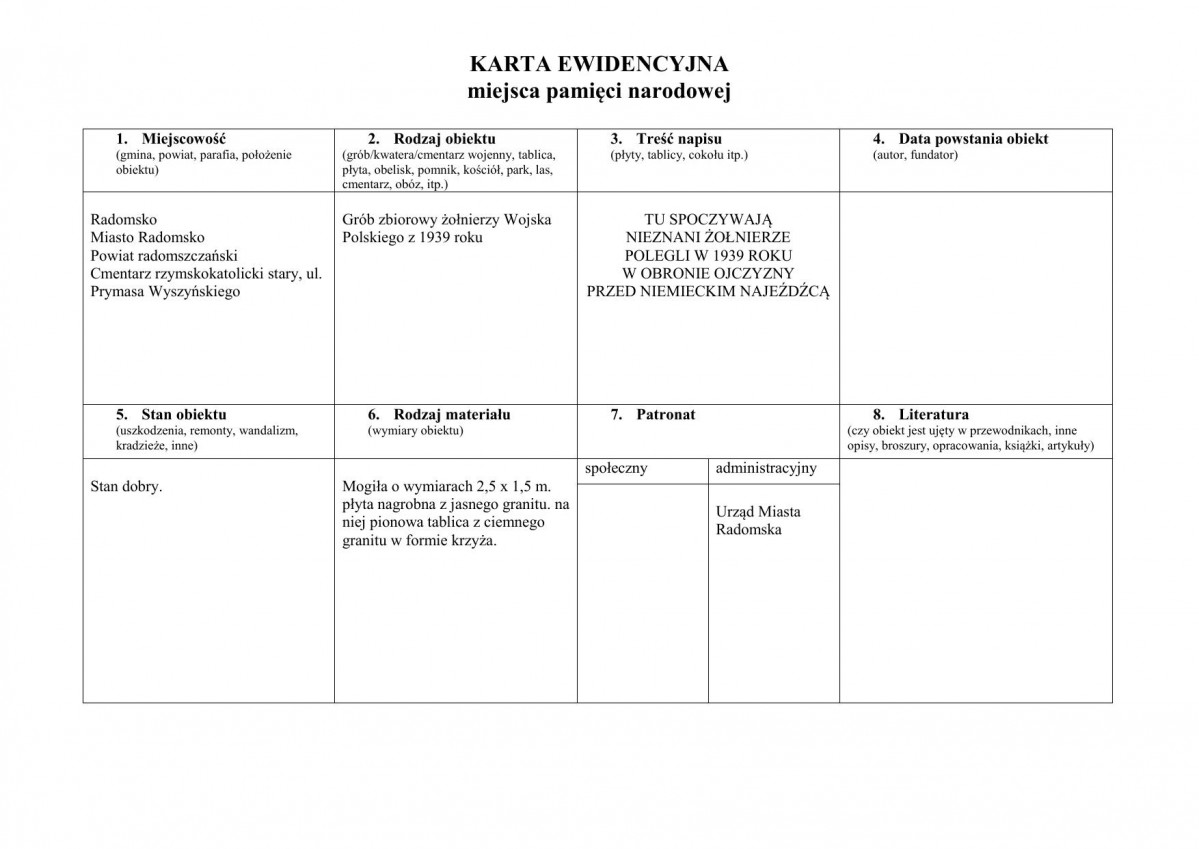 karta ewidencyjna, skan nr 1