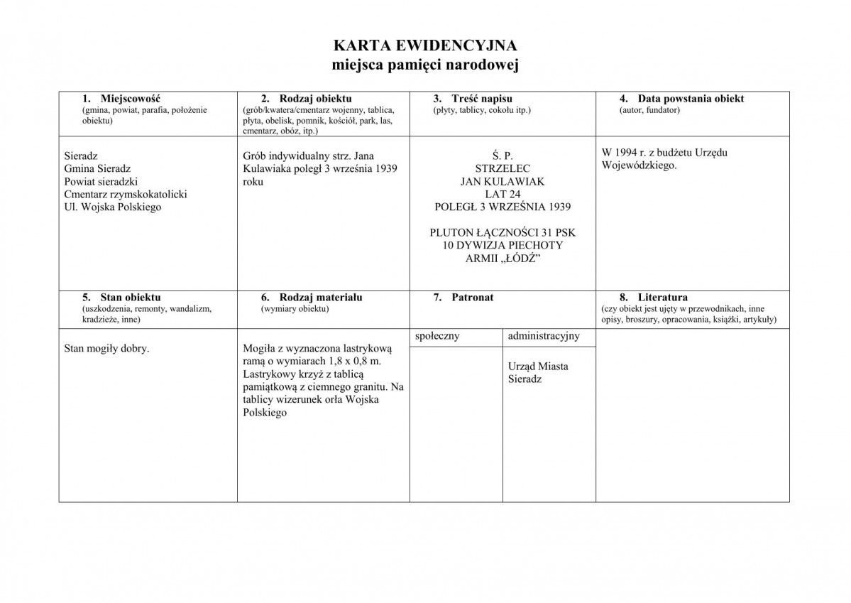 kewd - karta ewidencyjna, skan nr 1
