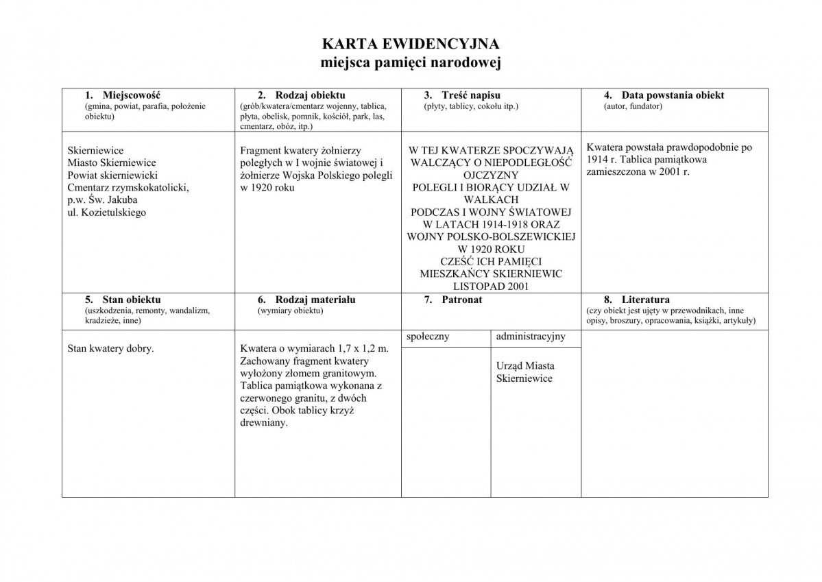 karta ewidencyjna, skan nr 1