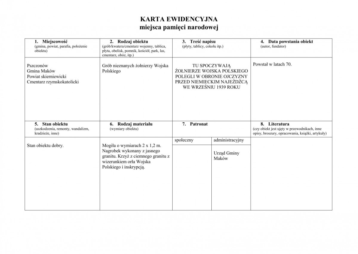 karta ewidencyjna, skan nr 1