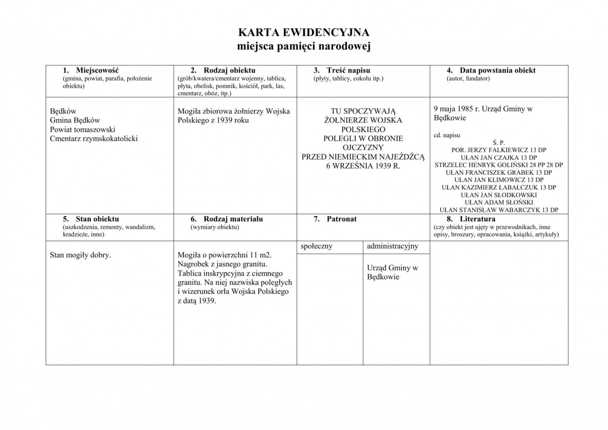 karta ewidencyjna, skan nr 1