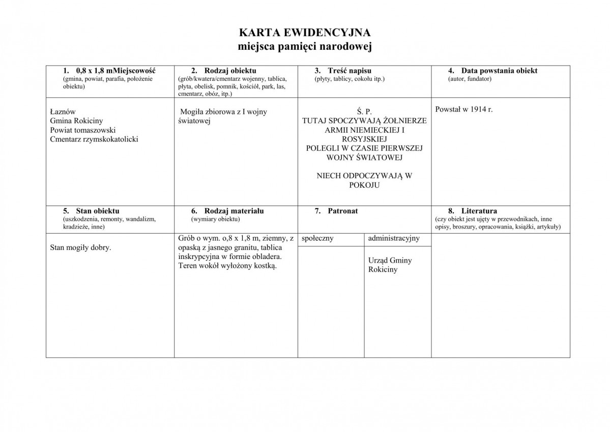 karta ewidencyjna, skan nr 1