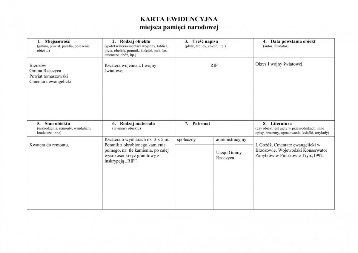 karta ewidencyjna, skan nr 1