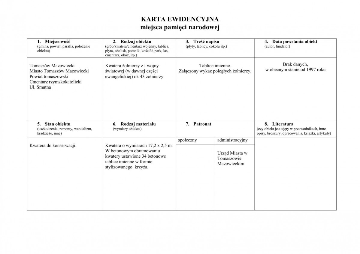 karta ewidencyjna, skan nr 1
