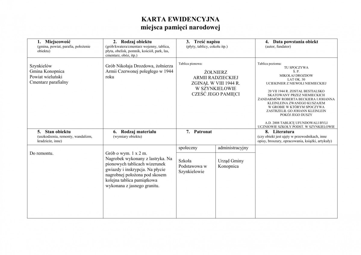 karta ewidencyjna, skan nr 1