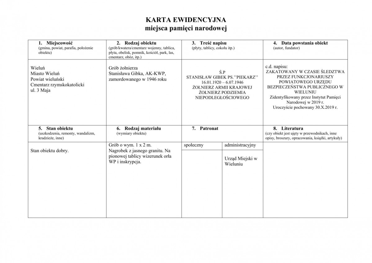 karta ewidencyjna, skan nr 1