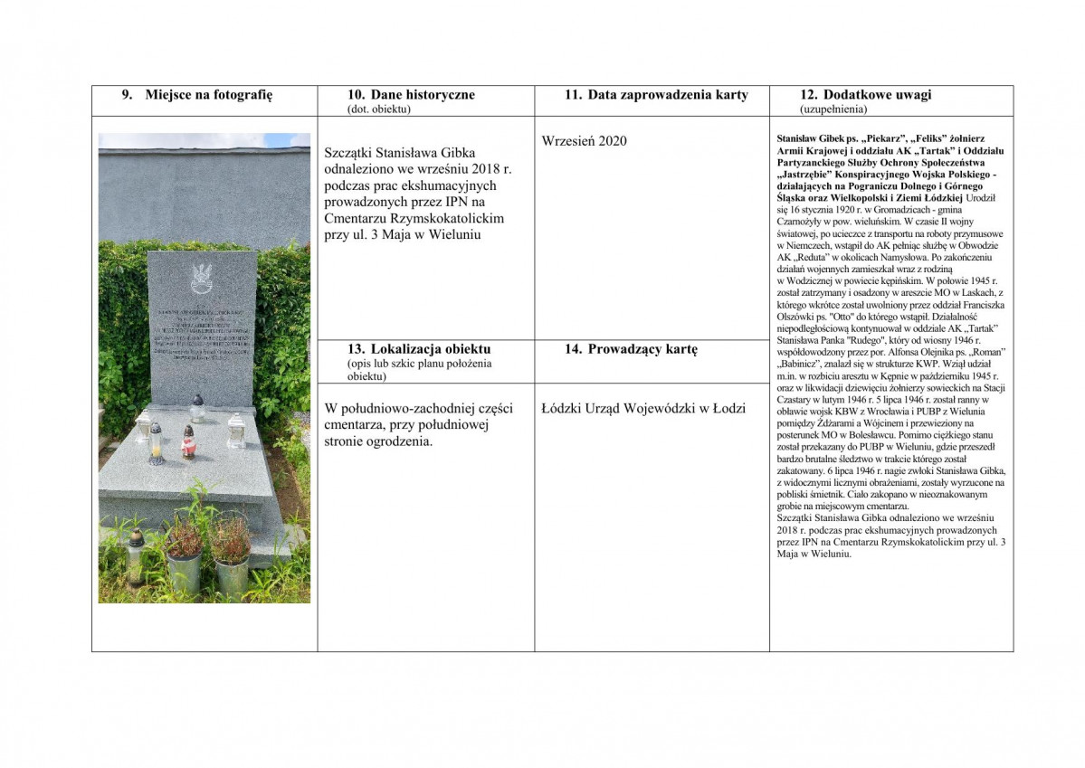 karta ewidencyjna, skan nr 2