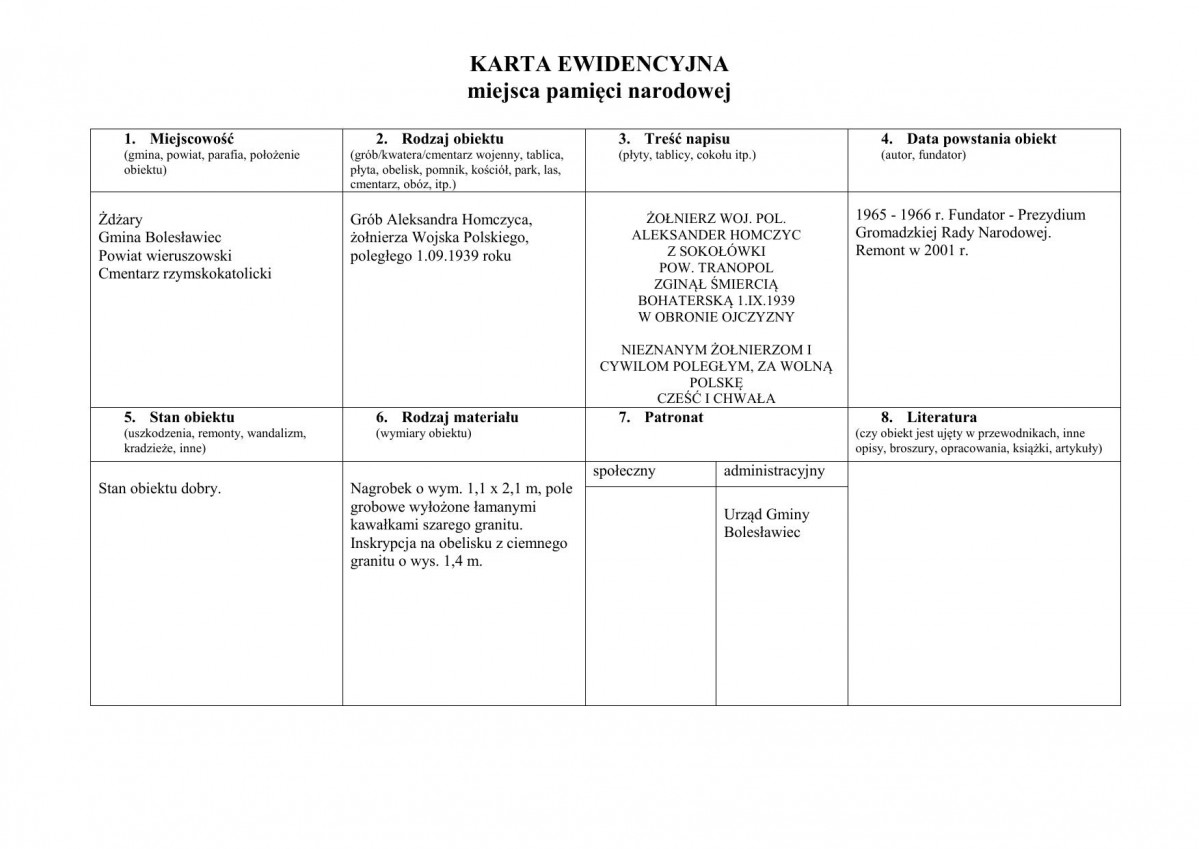 karta ewidencyjna, skan nr 1