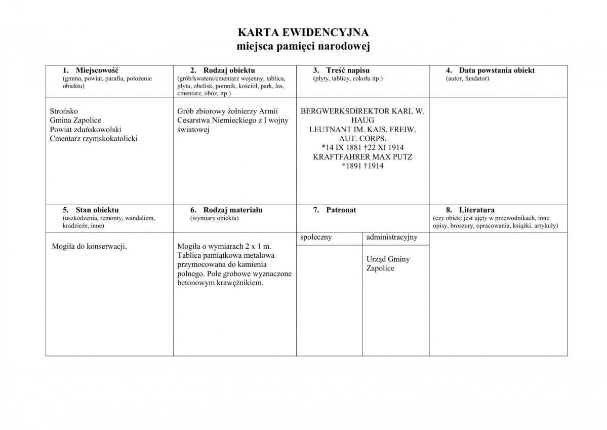 karta ewidencyjna, skan nr 1