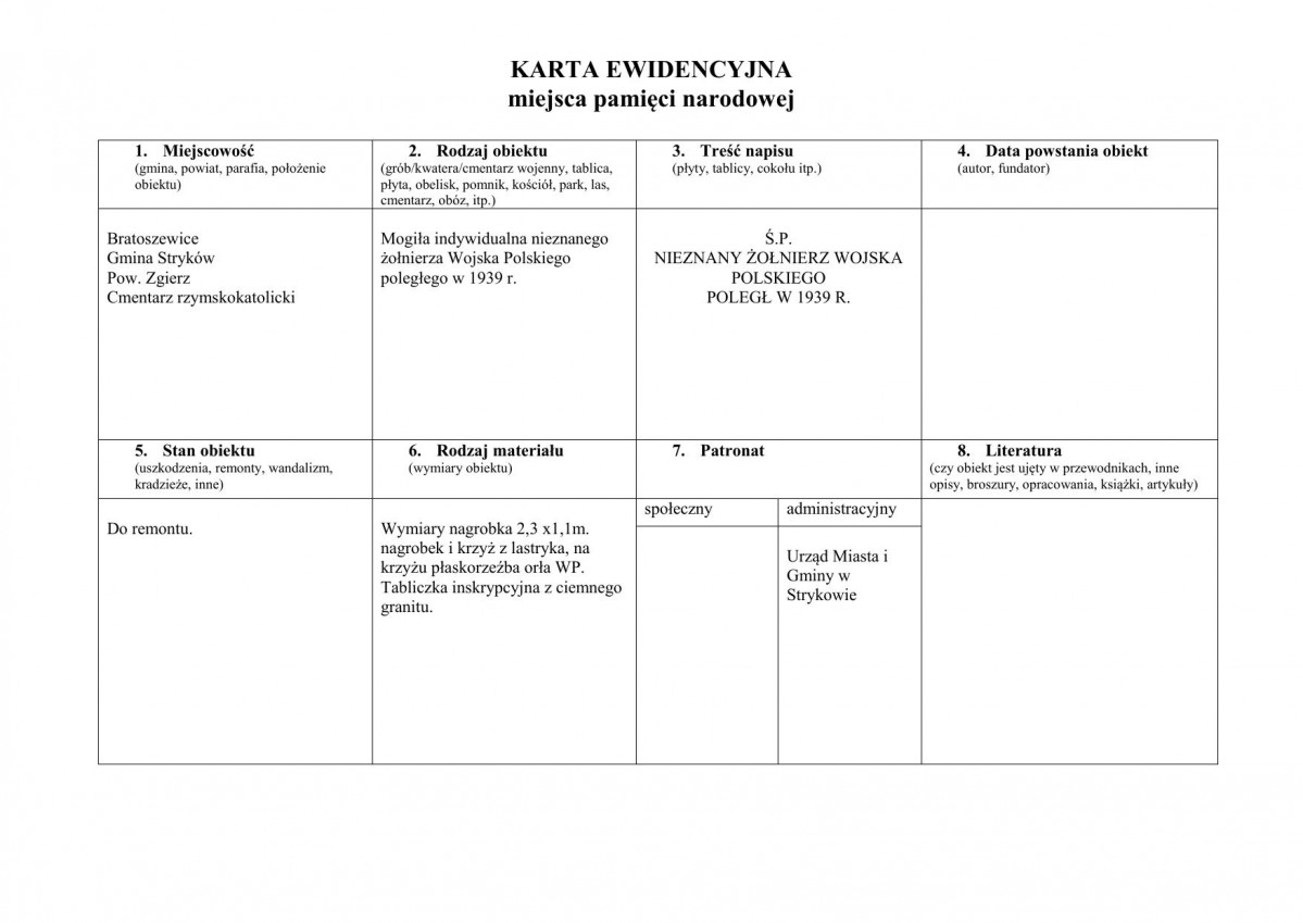 karta ewidencyjna, skan nr 1