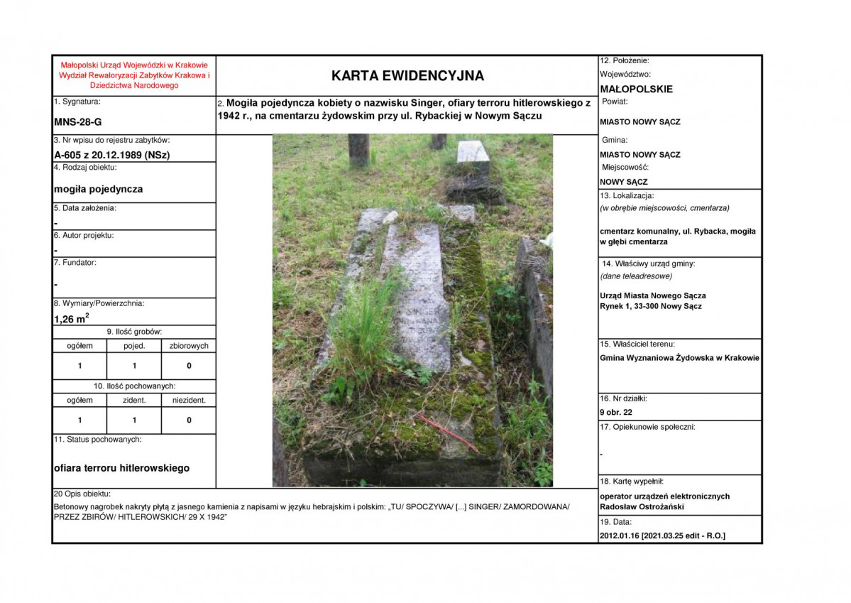 karta ewidencyjna, skan nr 1