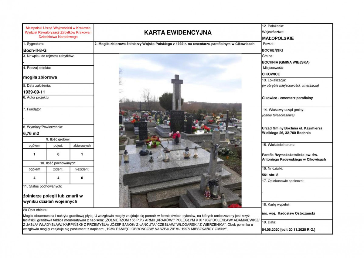 karta ewidencyjna, skan nr 1