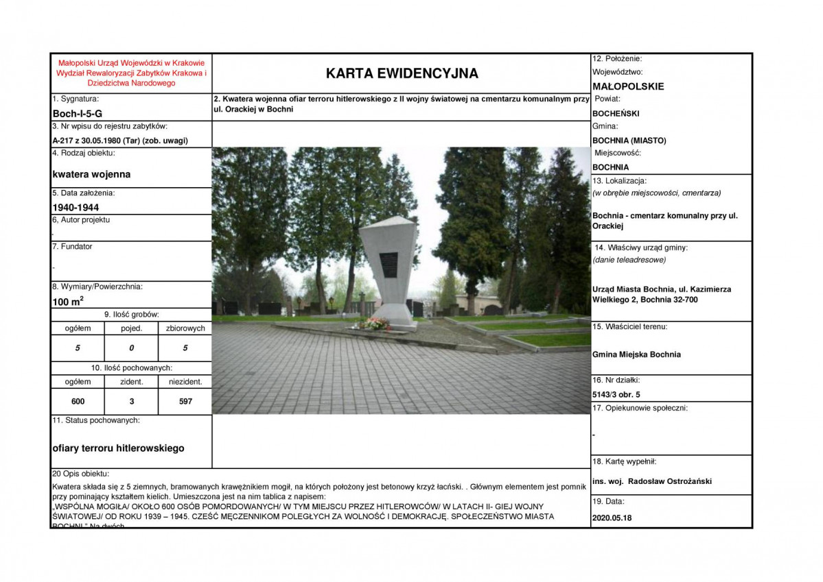 karta ewidencyjna, skan nr 1