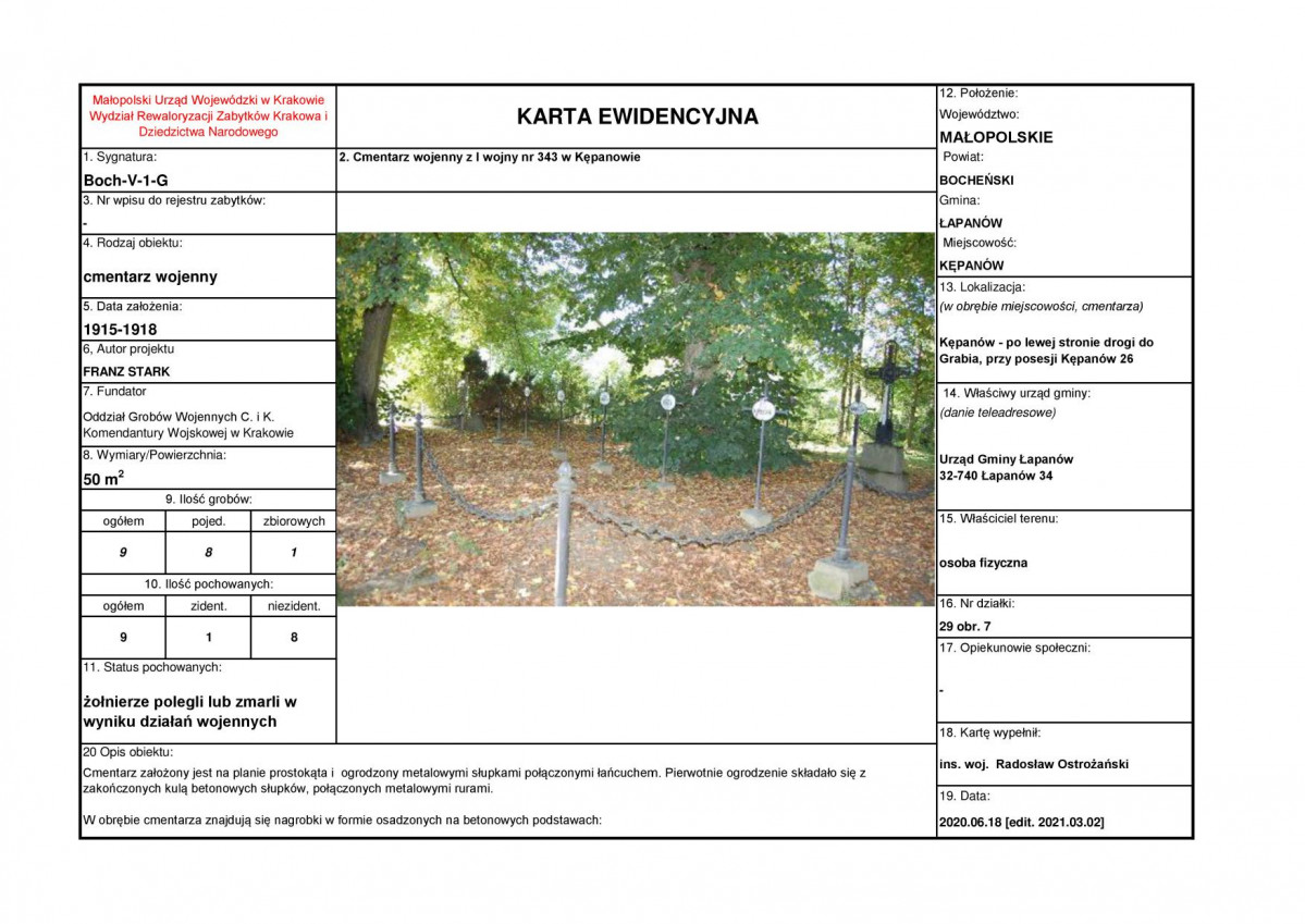 karta ewidencyjna, skan nr 1