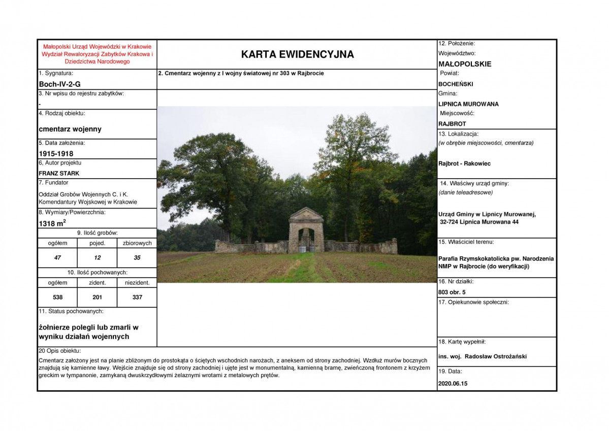 karta ewidencyjna, skan nr 1