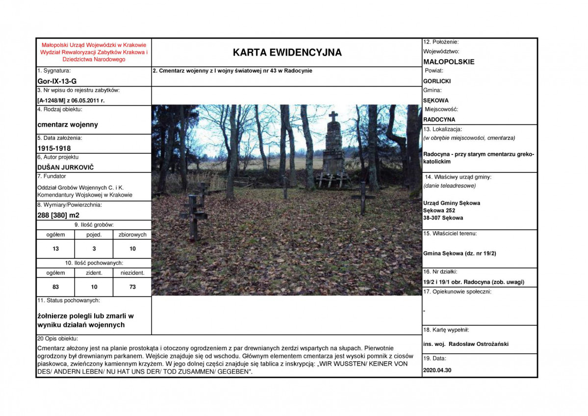 karta ewidencyjna, skan nr 1