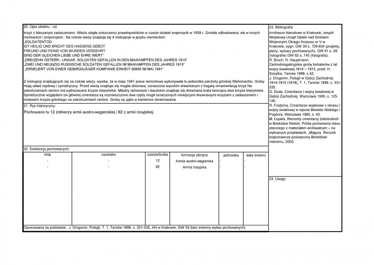 karta ewidencyjna, skan nr 2