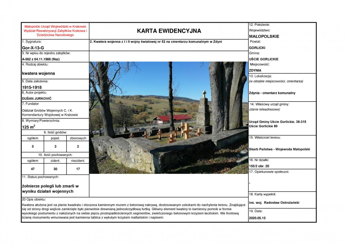 karta ewidencyjna, skan nr 1