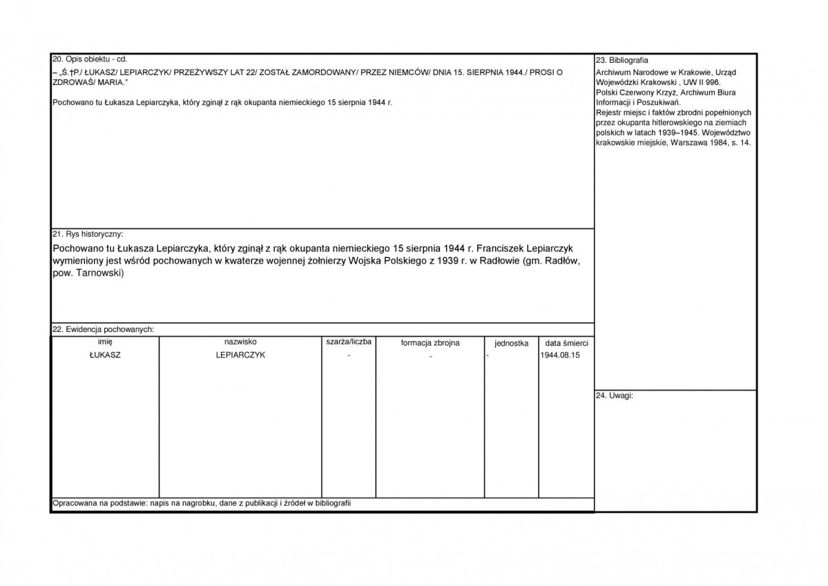 karta ewidencyjna, skan nr 2