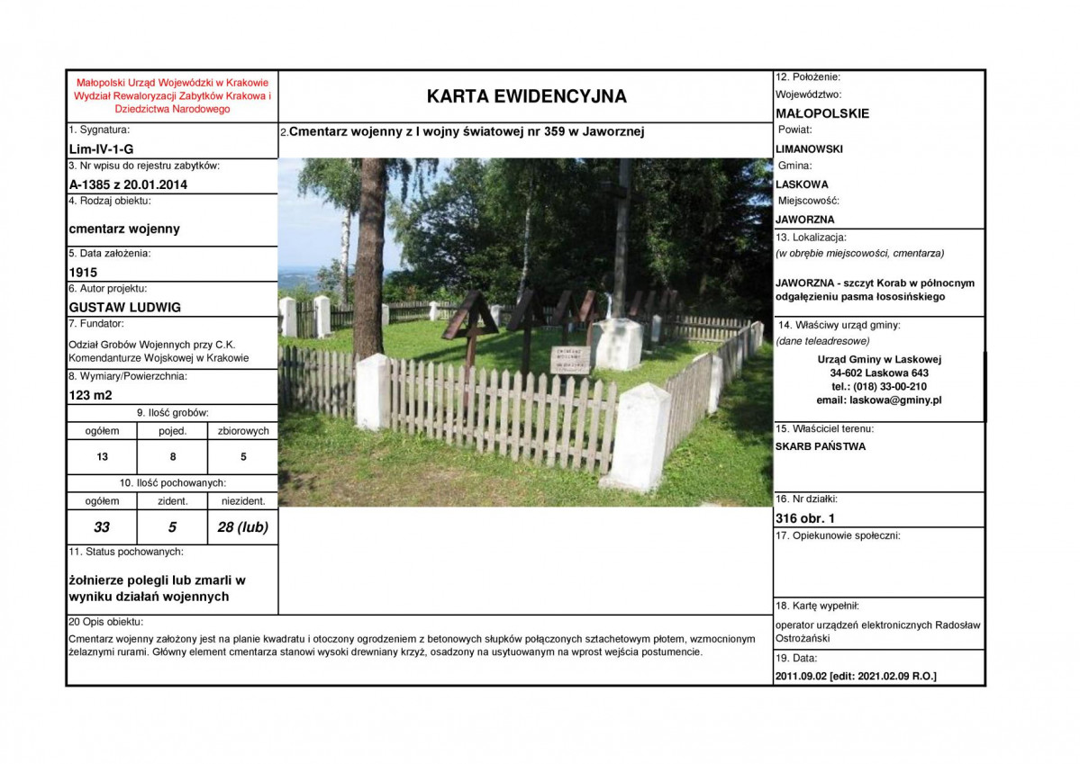 karta ewidencyjna, skan nr 1