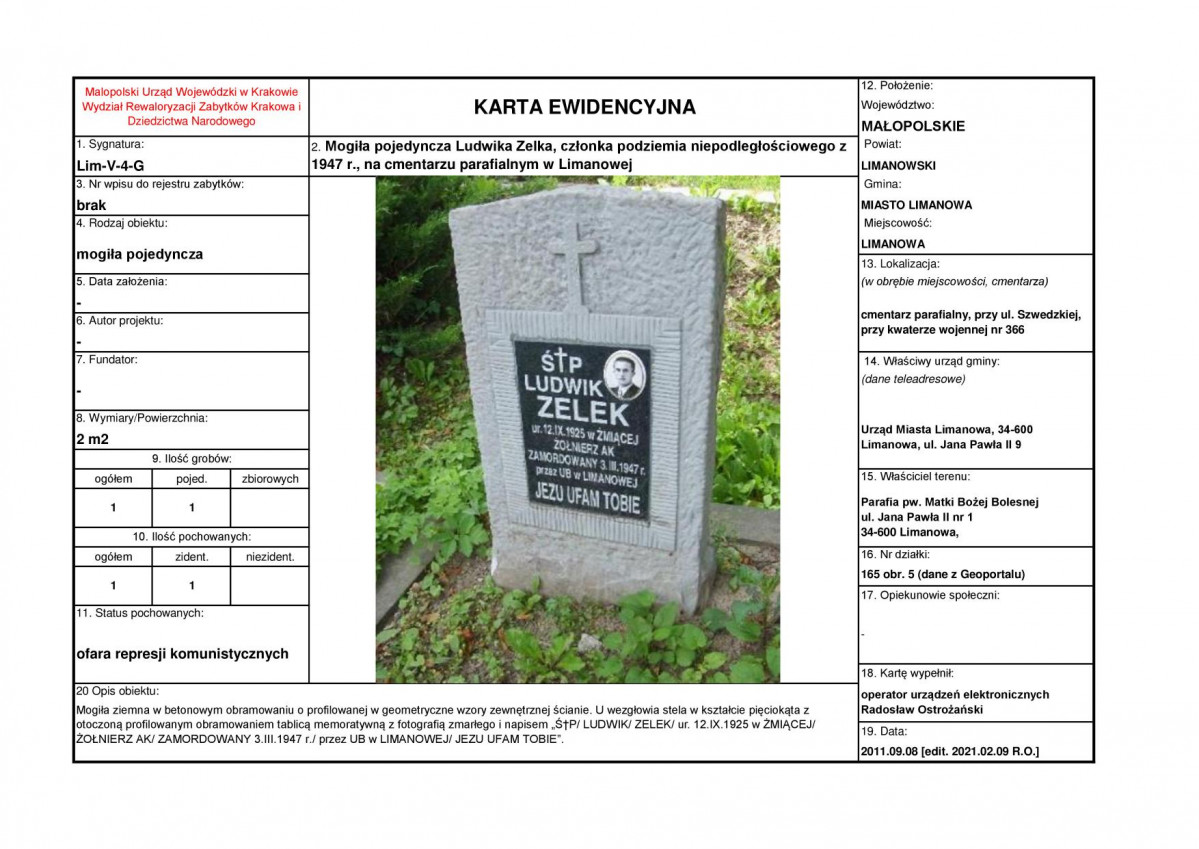 karta ewidencyjna, skan nr 1