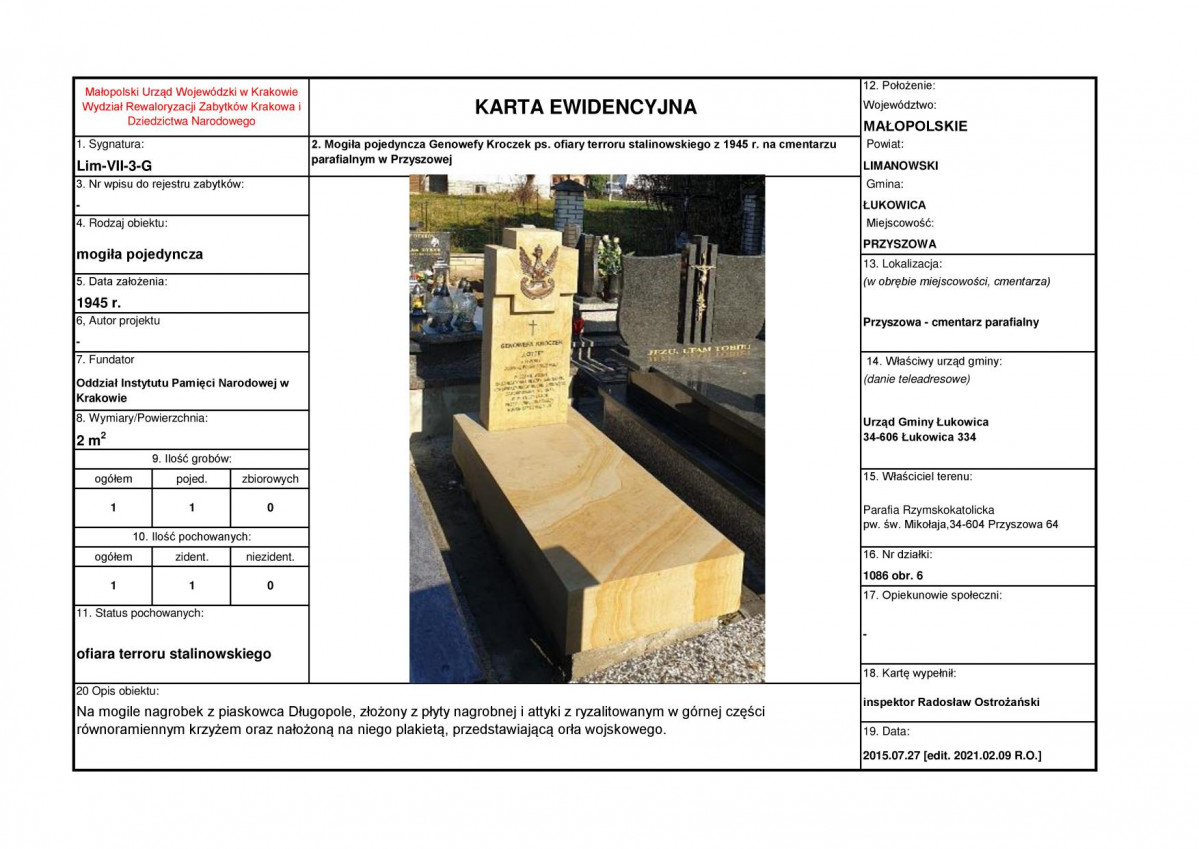 karta ewidencyjna, skan nr 1